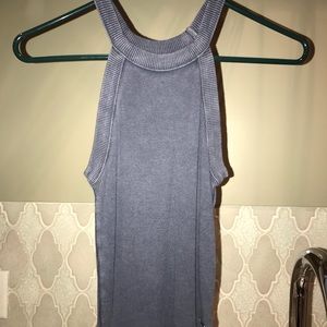 Ribbed Blue Tank